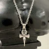 Halsband Dolk Skull Stål