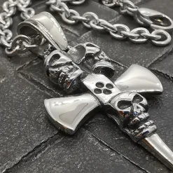 Halsband Dolk Skull Stål