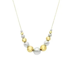 Halsband Fancy Beads Bicolore 18K Guld