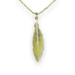 Halsband Feather Förgyllt Silver