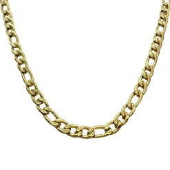 Halsband Figaro Förgyllt Stål - 7 mm