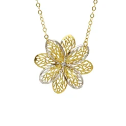 Halsband Flower Bicolore 18K Guld