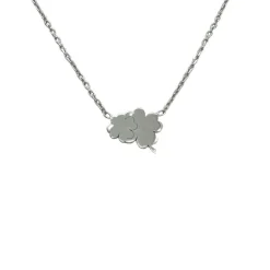 Halsband Fyrklöver Rhodinerat Silver
