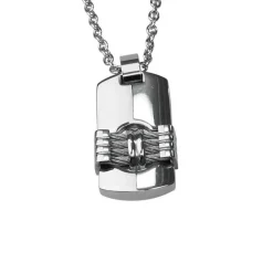 Halsband Grid Stål