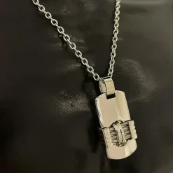 Halsband Grid Stål
