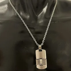 Halsband Grid Stål