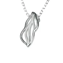 Halsband Hanging Leaf Silver