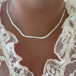 Halsband Herringbone Antique Silver