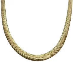 Halsband Herringbone Cashmere Förgyllt Silver - 6,25 mm