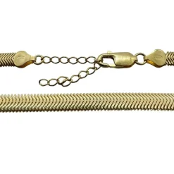 Halsband Herringbone Cashmere Förgyllt Silver - 6,25 mm