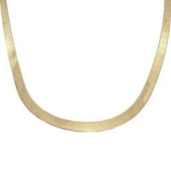 Halsband Herringbone Förgyllt Silver - 4,2 mm