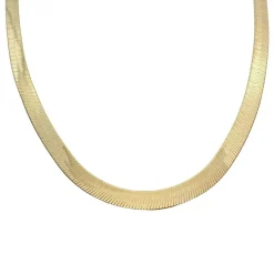 Halsband Herringbone Förgyllt Silver - 5,5 mm