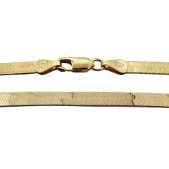 Halsband Herringbone Förgyllt Silver - 4,2 mm
