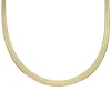 Halsband Herringbone Sand Shimmer Förgyllt Silver - 3,5 mm