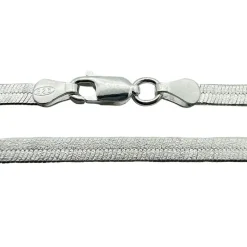 Halsband Herringbone Sand Shimmer Silver - 3,5 mm