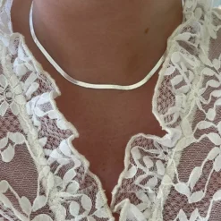 Halsband Herringbone Silver - 3,5 mm