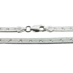 Halsband Herringbone Star Silver - 3,5 mm