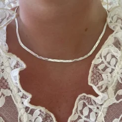 Halsband Herringbone Waves Silver
