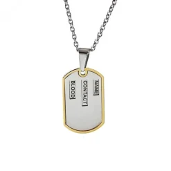 Halsband ID-Tag Stål