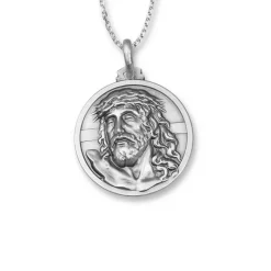 Halsband Jesus Rhodinerat Silver