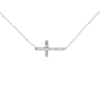 Halsband Kors med cz-stenar Silver