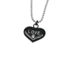 Halsband Love Svart Stål