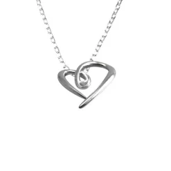 Halsband Lovely Heart Silver