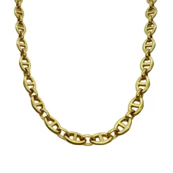 Halsband Marinalänk Förgyllt Stål - 8 mm