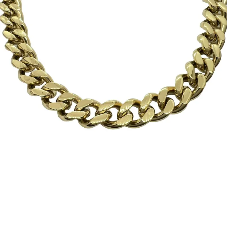 Halsband Pansar Förgyllt Stål - 12 mm