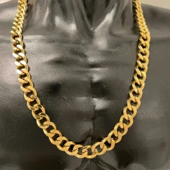 Halsband Pansar Förgyllt Stål - 10 mm
