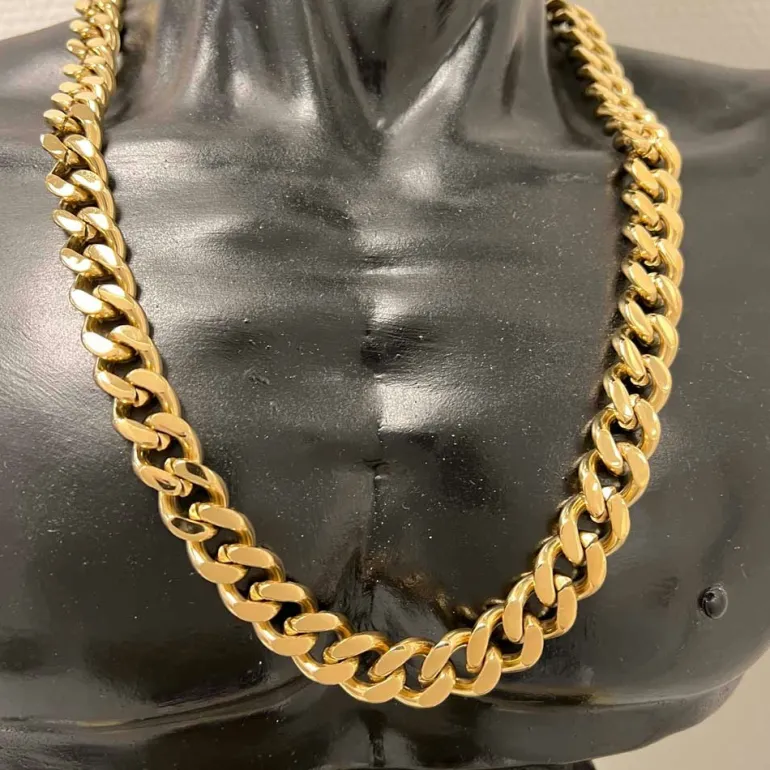 Halsband Pansar Förgyllt Stål - 12 mm