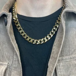 Halsband Pansar Förgyllt Stål - 12 mm