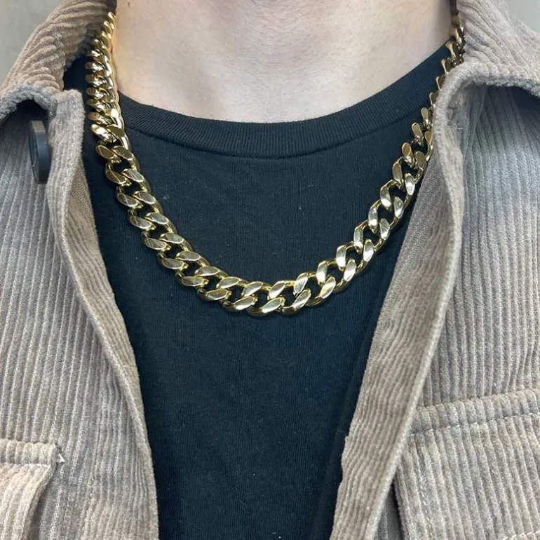 Halsband Pansar Förgyllt Stål - 12 mm