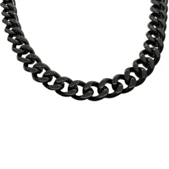 Halsband Pansar Svart Stål - 10 mm