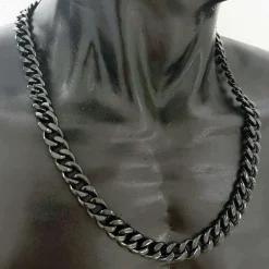 Halsband Pansar Svart Stål - 10 mm