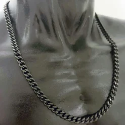 Halsband Pansar Svart Stål - 6,5 mm