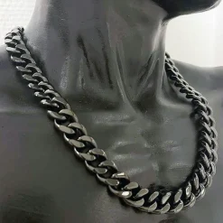 Halsband Pansar Svart Stål - 12 mm