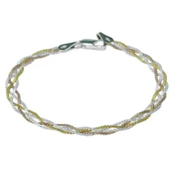 Halsband "Braided Three Colours" Silver