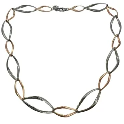 Halsband Rosé / Rhutenium Silver