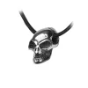 Halsband Skull Oxiderat Silver