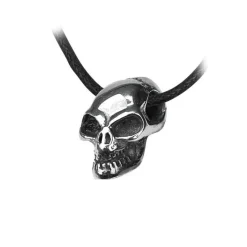 Halsband Skull Oxiderat Silver