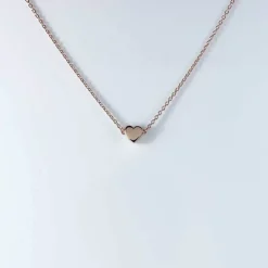 Halsband Small Heart Roséförgyllt Silver
