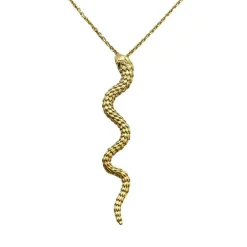 Halsband Snake Förgyllt Silver