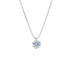 Halsband Solitär 18K Vitguld