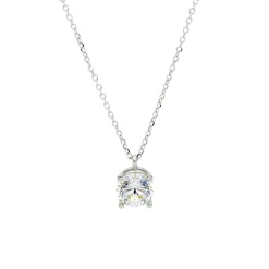 Halsband Solitär 18K Vitguld