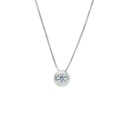 Halsband Solitär 18K Vitguld
