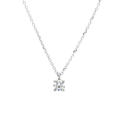 Halsband Solitär 18K Vitguld