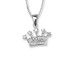 Halsband Sparkling Crown Silver
