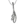 Halsband Sparkling Falling Leaf Silver