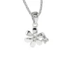 Halsband Sparkling Flower Silver